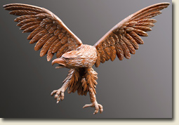 flight handcarved wood eagle