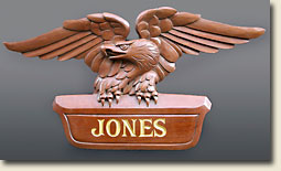 concord american colonial wood carved eagle