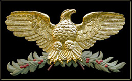 olive branch handcarved wood eagle